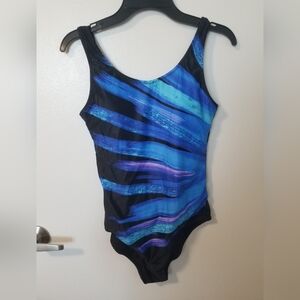 Blue and Black Swimsuit